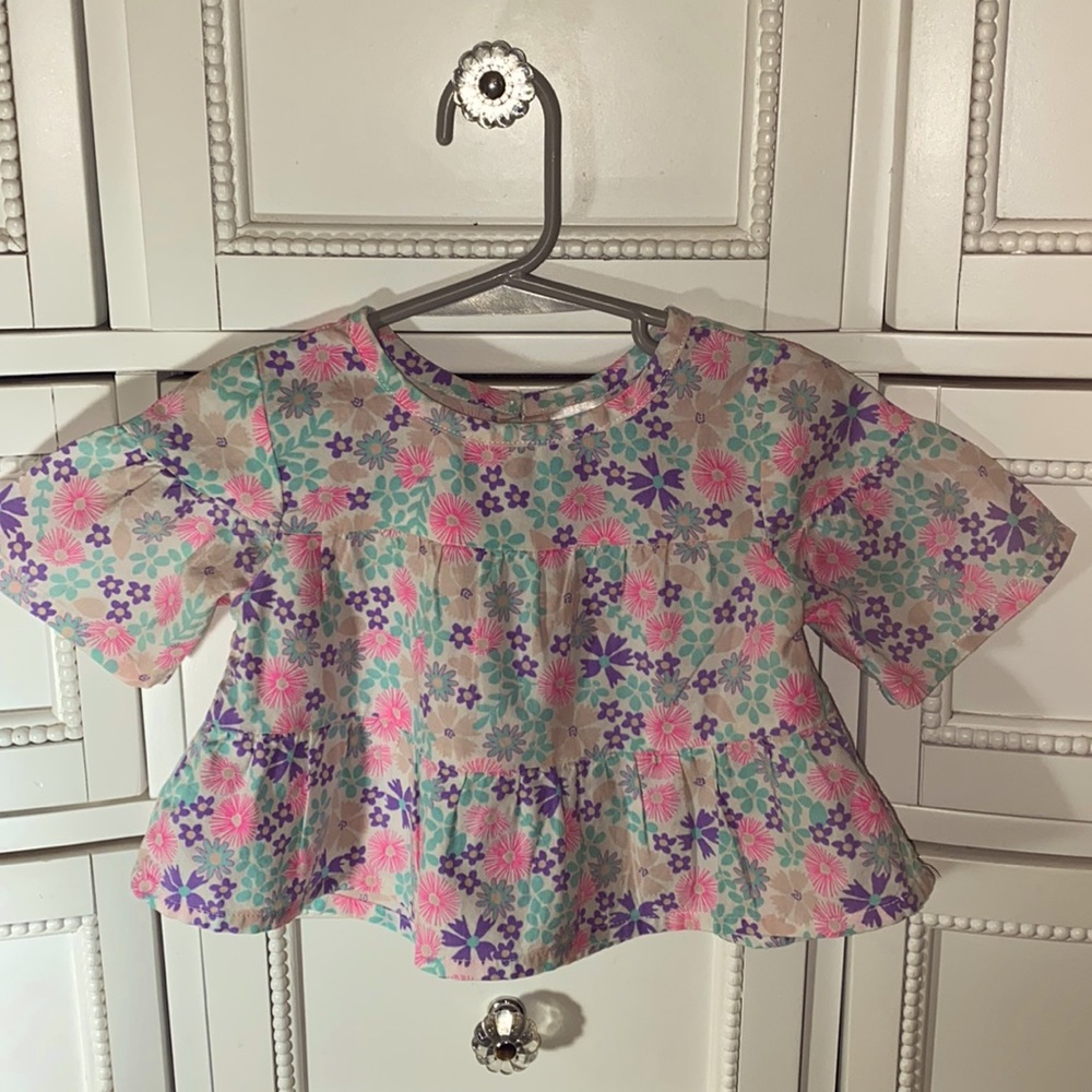 6 months multi-color peplum shirt